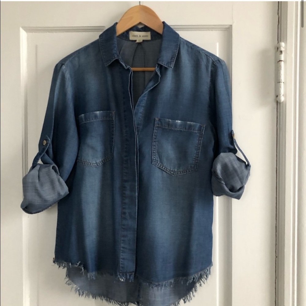 Anthropologie Cloth & Stone Denim Button Down